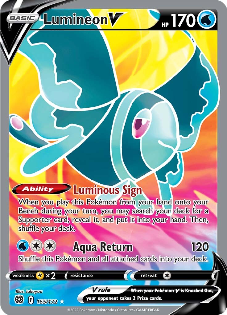 Lumineon V (155/172) [Sword & Shield: Brilliant Stars] | Jomio and Rueliete's Cards and Comics