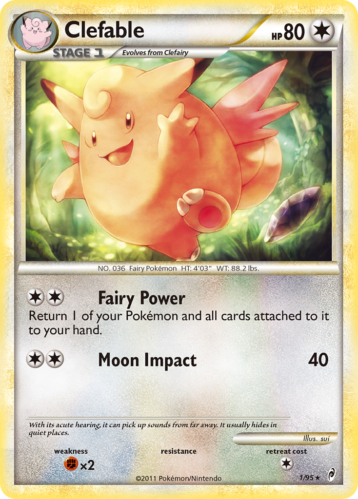 Clefable (1/95) [HeartGold & SoulSilver: Call of Legends] | Jomio and Rueliete's Cards and Comics