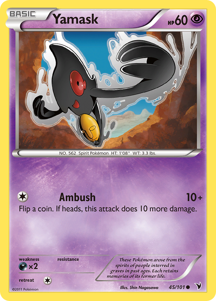 Yamask (45/101) [Black & White: Noble Victories] | Jomio and Rueliete's Cards and Comics
