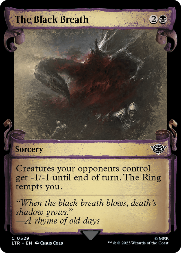 The Black Breath [The Lord of the Rings: Tales of Middle-Earth Showcase Scrolls] | Jomio and Rueliete's Cards and Comics