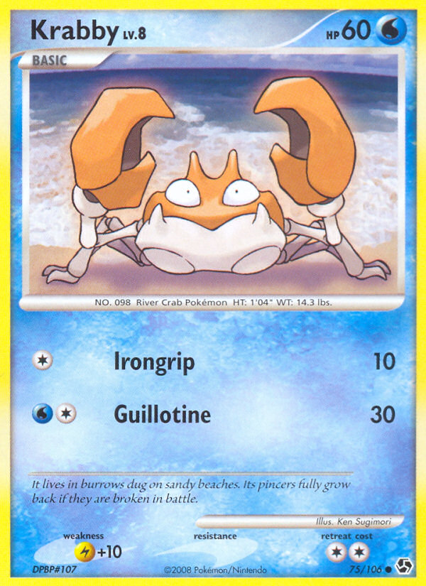 Krabby (75/106) [Diamond & Pearl: Great Encounters] | Jomio and Rueliete's Cards and Comics