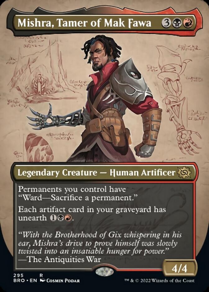 Mishra, Tamer of Mak Fawa (Borderless Alternate Art) [The Brothers' War] | Jomio and Rueliete's Cards and Comics