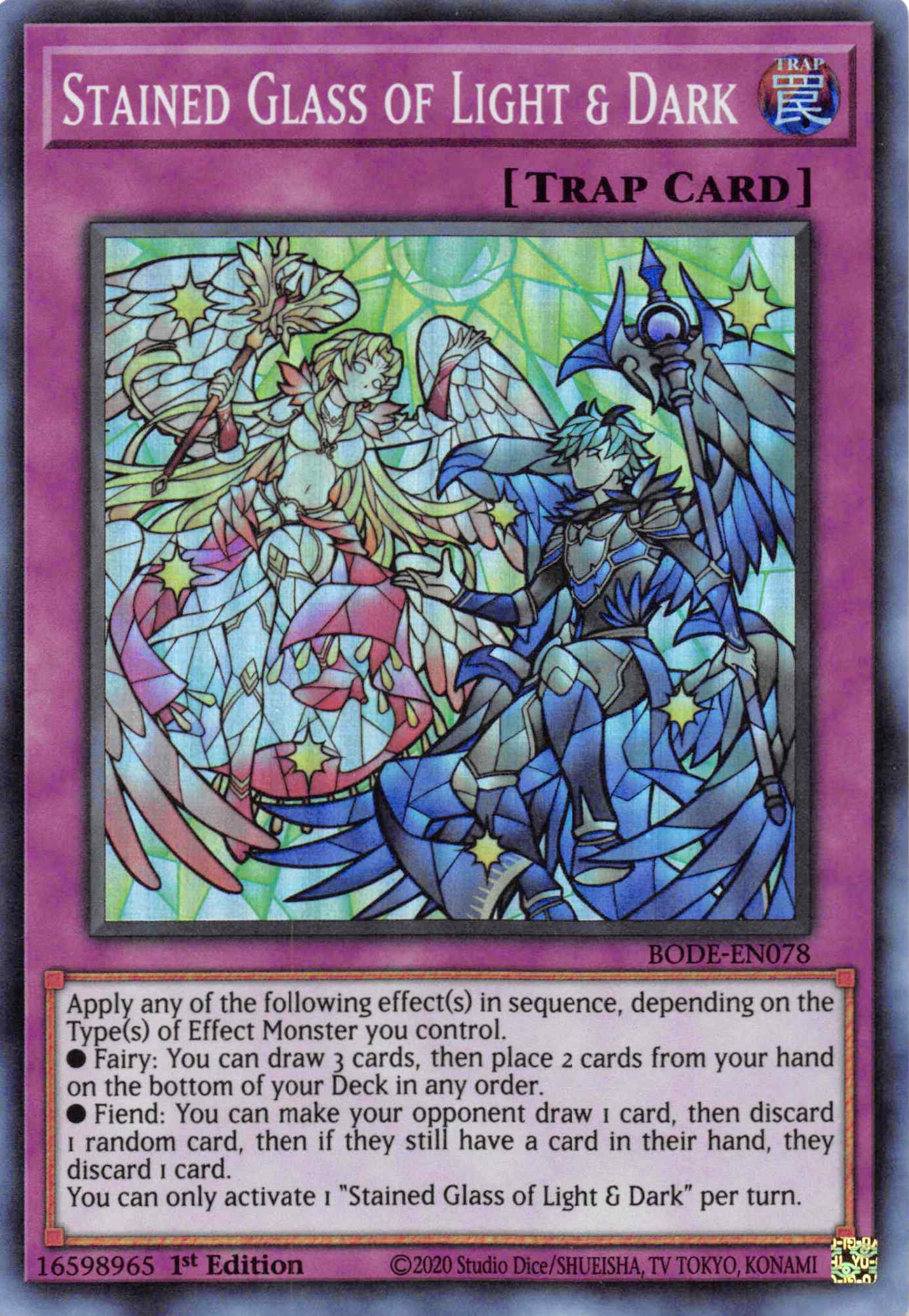 Stained Glass of Light and Dark [BODE-EN078] Super Rare | Jomio and Rueliete's Cards and Comics