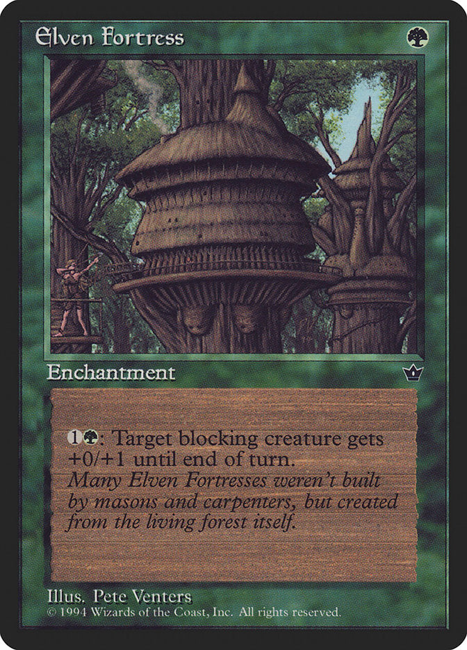 Elven Fortress (Pete Venters) [Fallen Empires] | Jomio and Rueliete's Cards and Comics