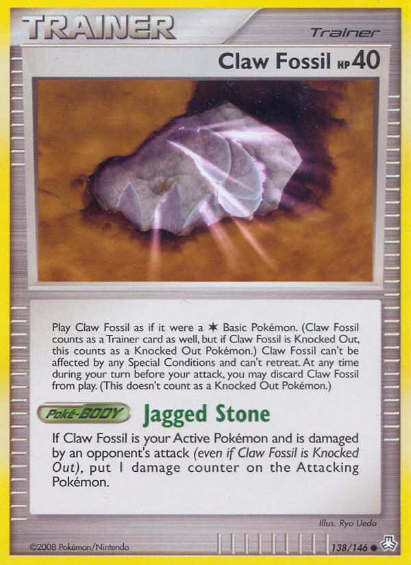 Claw Fossil (138/146) [Diamond & Pearl: Legends Awakened] | Jomio and Rueliete's Cards and Comics