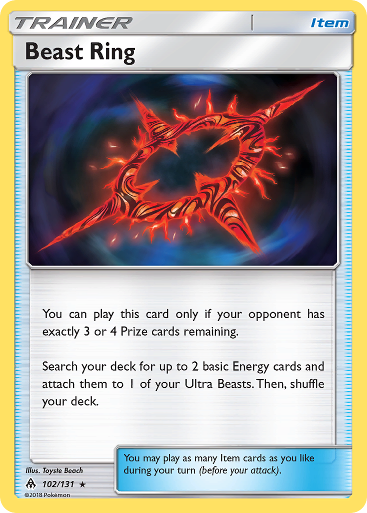Beast Ring (102/131) [Sun & Moon: Forbidden Light] | Jomio and Rueliete's Cards and Comics