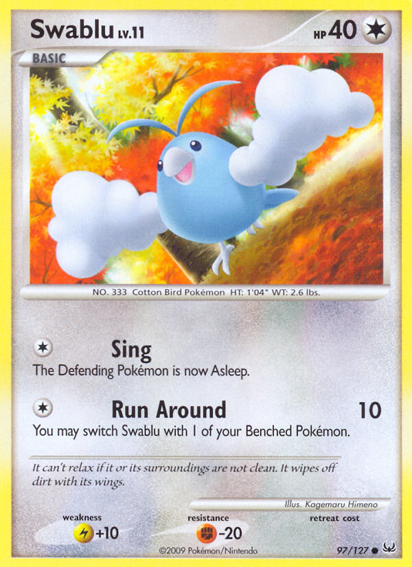 Swablu (97/127) [Platinum: Base Set] | Jomio and Rueliete's Cards and Comics