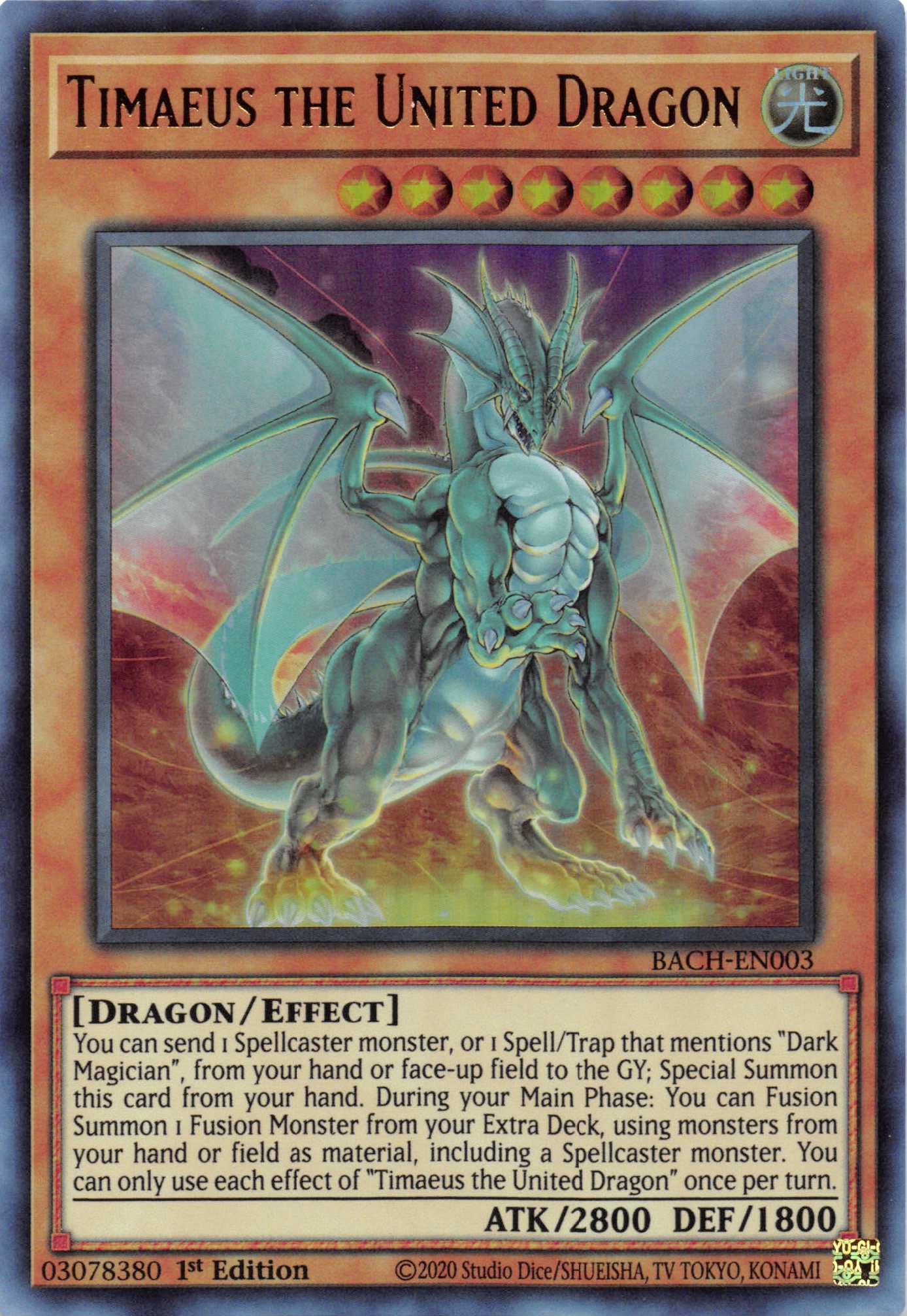 Timaeus the United Dragon [BACH-EN003] Ultra Rare | Jomio and Rueliete's Cards and Comics