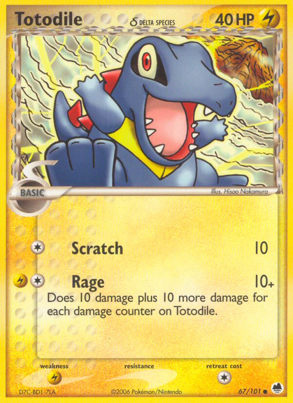 Totodile (67/101) (Delta Species) [EX: Dragon Frontiers] | Jomio and Rueliete's Cards and Comics