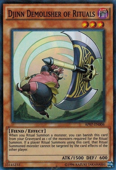 Djinn Demolisher of Rituals [AP07-EN006] Super Rare | Jomio and Rueliete's Cards and Comics