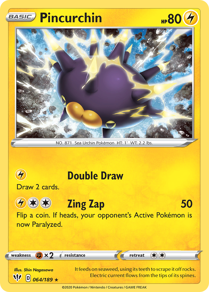 Pincurchin (064/189) [Sword & Shield: Darkness Ablaze] | Jomio and Rueliete's Cards and Comics