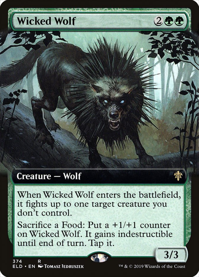 Wicked Wolf (Extended Art) [Throne of Eldraine] | Jomio and Rueliete's Cards and Comics