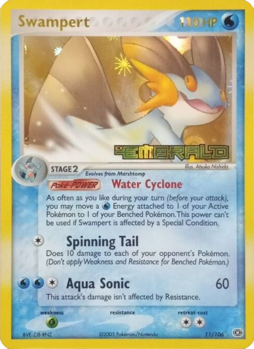 Swampert (11/106) (Stamped) [EX: Emerald] | Jomio and Rueliete's Cards and Comics