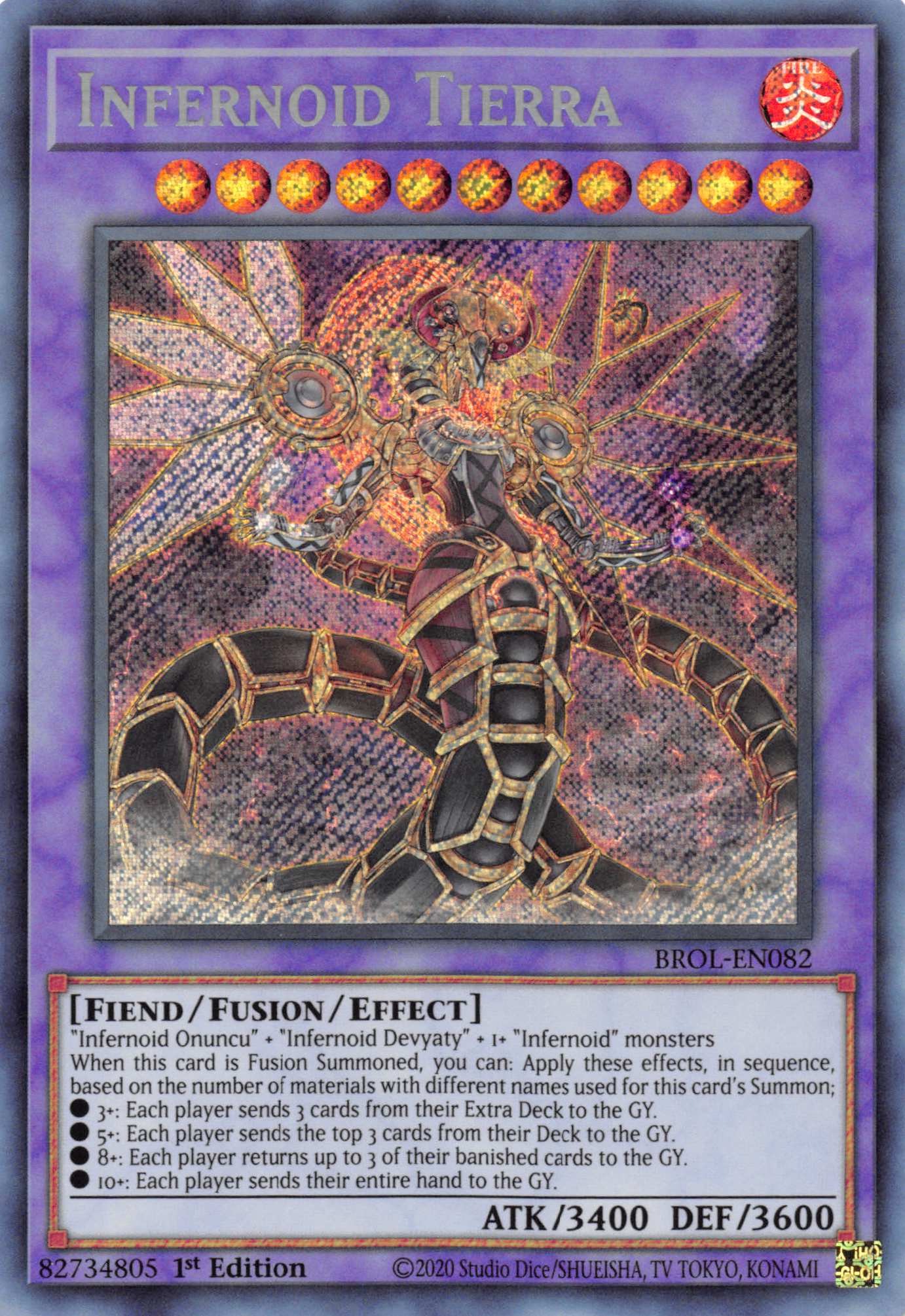 Infernoid Tierra [BROL-EN082] Secret Rare | Jomio and Rueliete's Cards and Comics