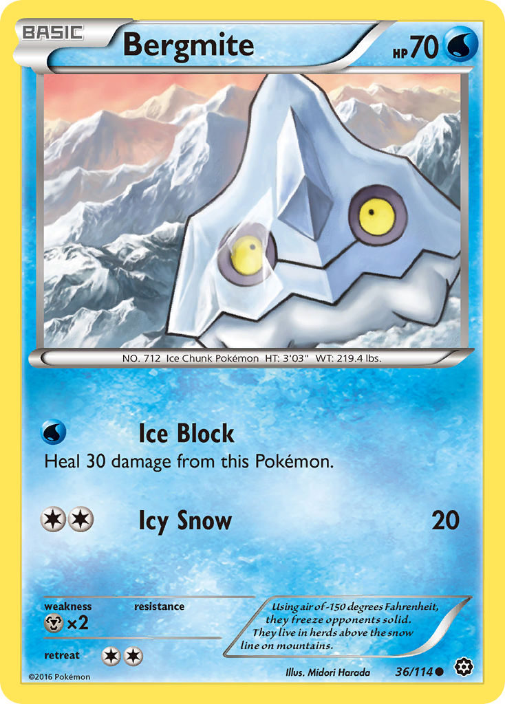 Bergmite (36/114) [XY: Steam Siege] | Jomio and Rueliete's Cards and Comics