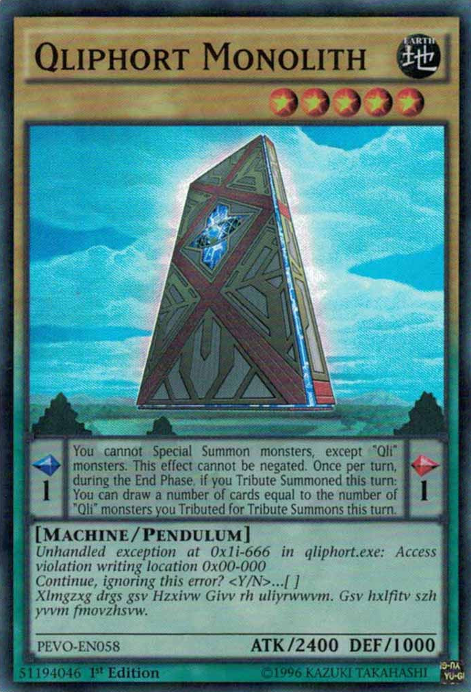 Qliphort Monolith [PEVO-EN058] Super Rare | Jomio and Rueliete's Cards and Comics