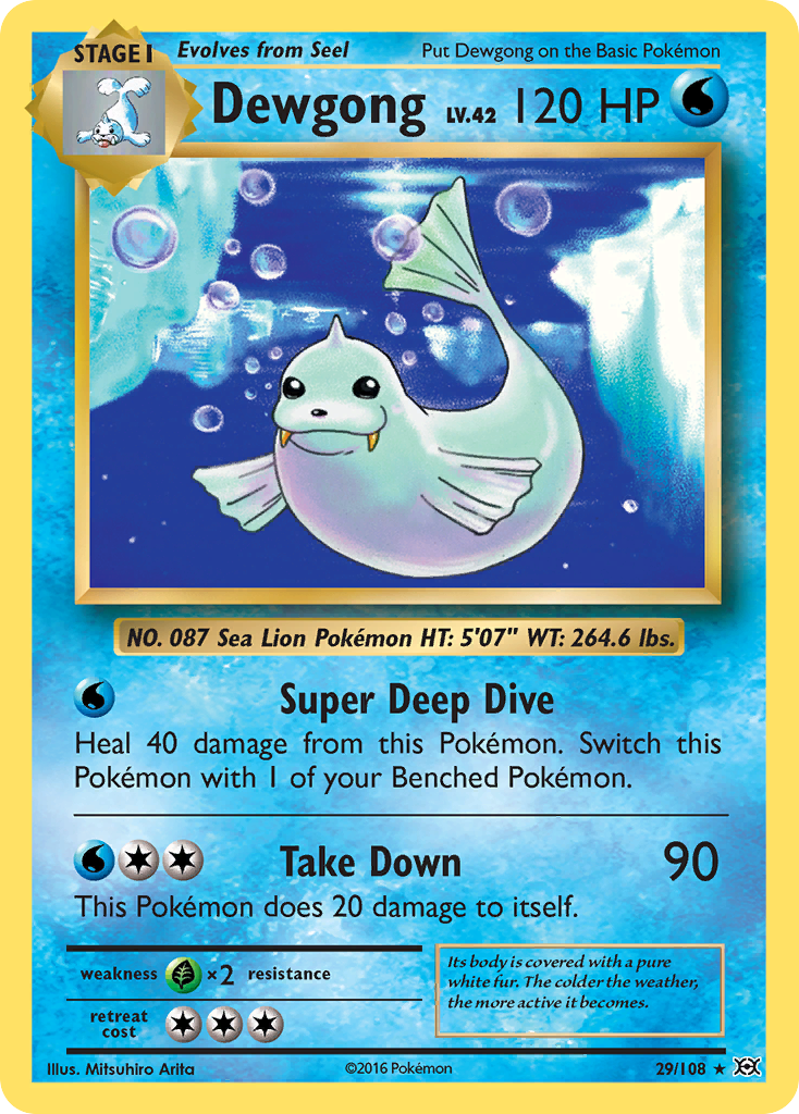 Dewgong (29/108) [XY: Evolutions] | Jomio and Rueliete's Cards and Comics