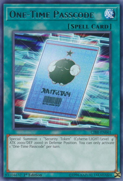 One-Time Passcode [CIBR-EN061] Rare | Jomio and Rueliete's Cards and Comics