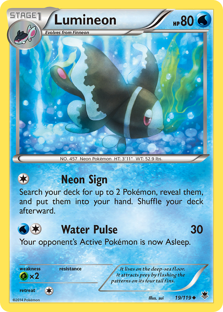 Lumineon (19/119) [XY: Phantom Forces] | Jomio and Rueliete's Cards and Comics