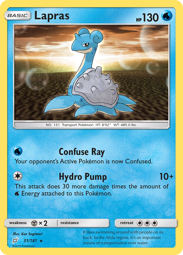 Lapras (31/181) [Sun & Moon: Team Up] | Jomio and Rueliete's Cards and Comics
