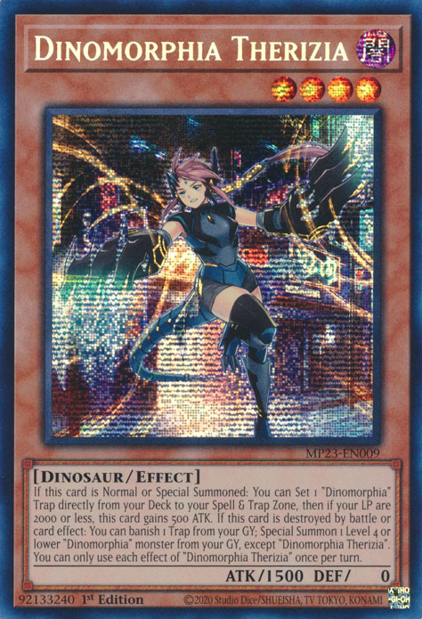 Dinomorphia Therizia [MP23-EN009] Prismatic Secret Rare | Jomio and Rueliete's Cards and Comics