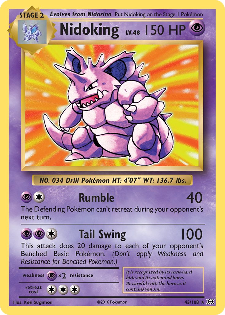 Nidoking (45/108) (Theme Deck Exclusive) [XY: Evolutions] | Jomio and Rueliete's Cards and Comics