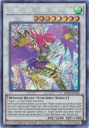 Cyber Slash Harpie Lady [DLCS-EN148] Secret Rare | Jomio and Rueliete's Cards and Comics
