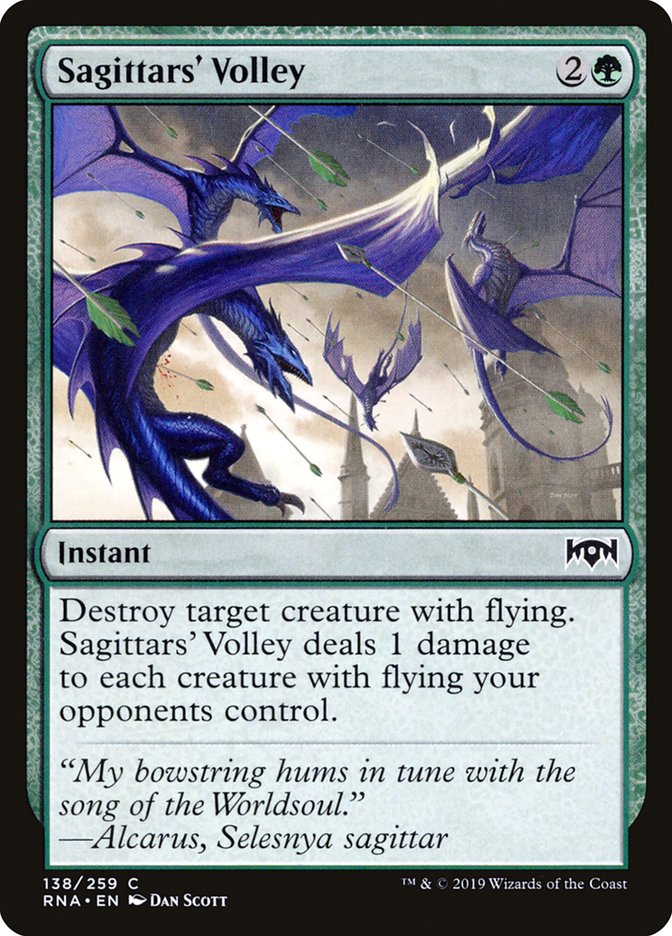 Sagittars' Volley [Ravnica Allegiance] | Jomio and Rueliete's Cards and Comics