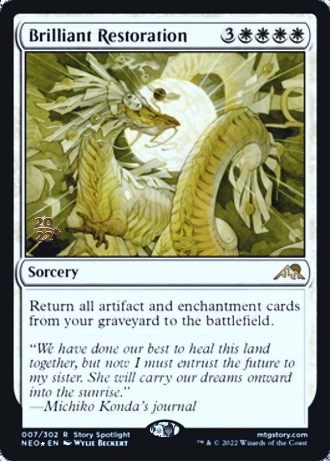 Brilliant Restoration [Kamigawa: Neon Dynasty Prerelease Promos] | Jomio and Rueliete's Cards and Comics