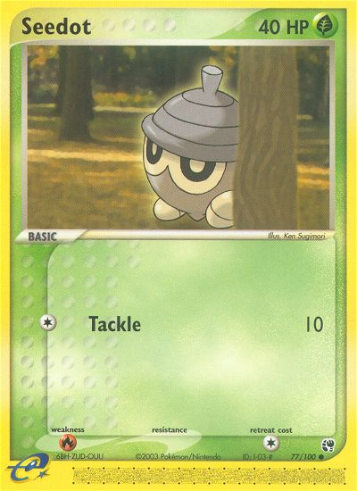 Seedot (77/100) [EX: Sandstorm] | Jomio and Rueliete's Cards and Comics