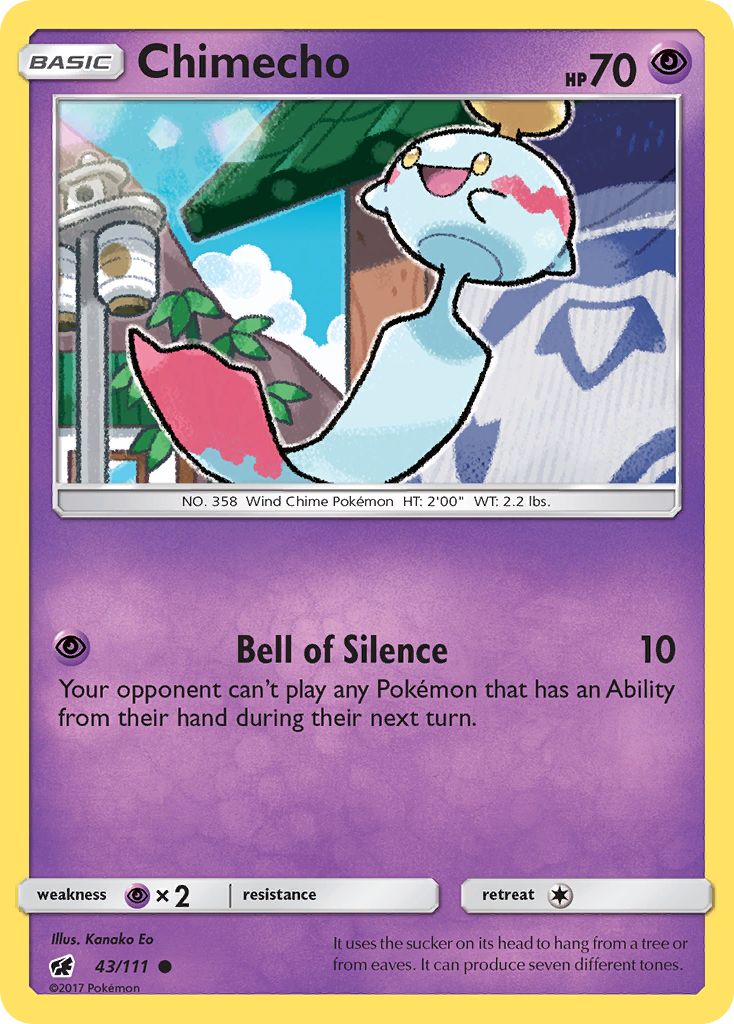 Chimecho (43/111) [Sun & Moon: Crimson Invasion] | Jomio and Rueliete's Cards and Comics