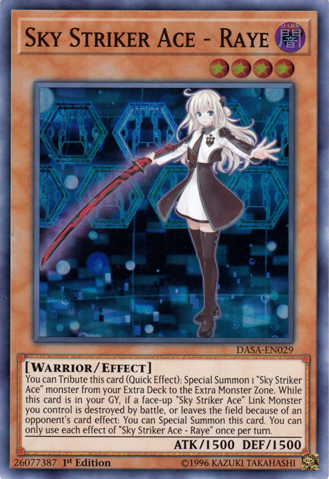 Sky Striker Ace - Raye [DASA-EN029] Super Rare | Jomio and Rueliete's Cards and Comics