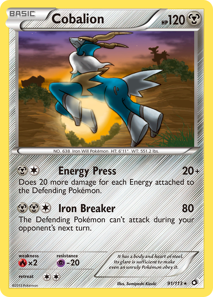 Cobalion (91/113) [Black & White: Legendary Treasures] | Jomio and Rueliete's Cards and Comics