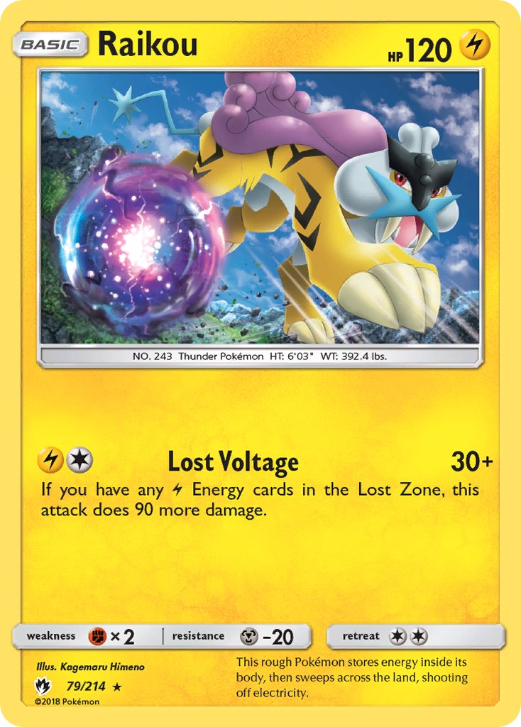 Raikou (79/214) (Theme Deck Exclusive) [Sun & Moon: Lost Thunder] | Jomio and Rueliete's Cards and Comics