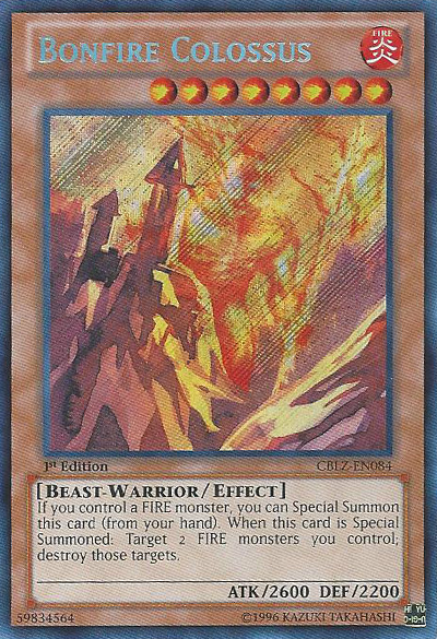 Bonfire Colossus [CBLZ-EN084] Secret Rare | Jomio and Rueliete's Cards and Comics