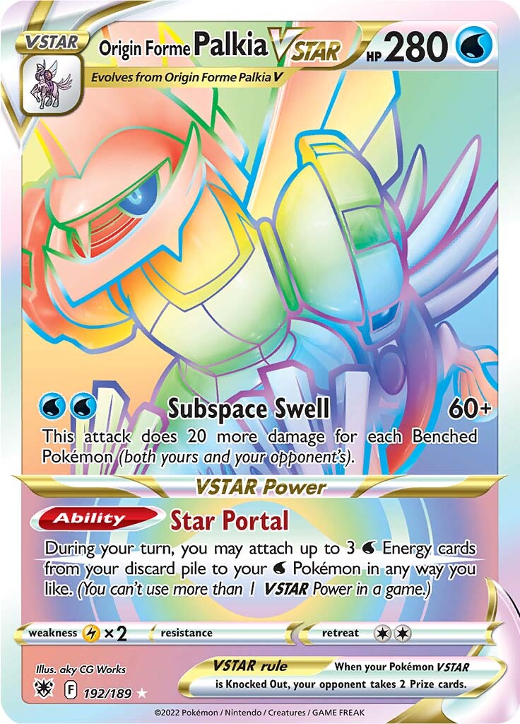 Origin Forme Palkia VSTAR (192/189) [Sword & Shield: Astral Radiance] | Jomio and Rueliete's Cards and Comics
