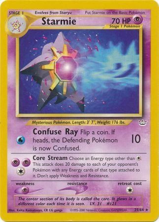 Starmie (25/64) [Neo Revelation Unlimited] | Jomio and Rueliete's Cards and Comics