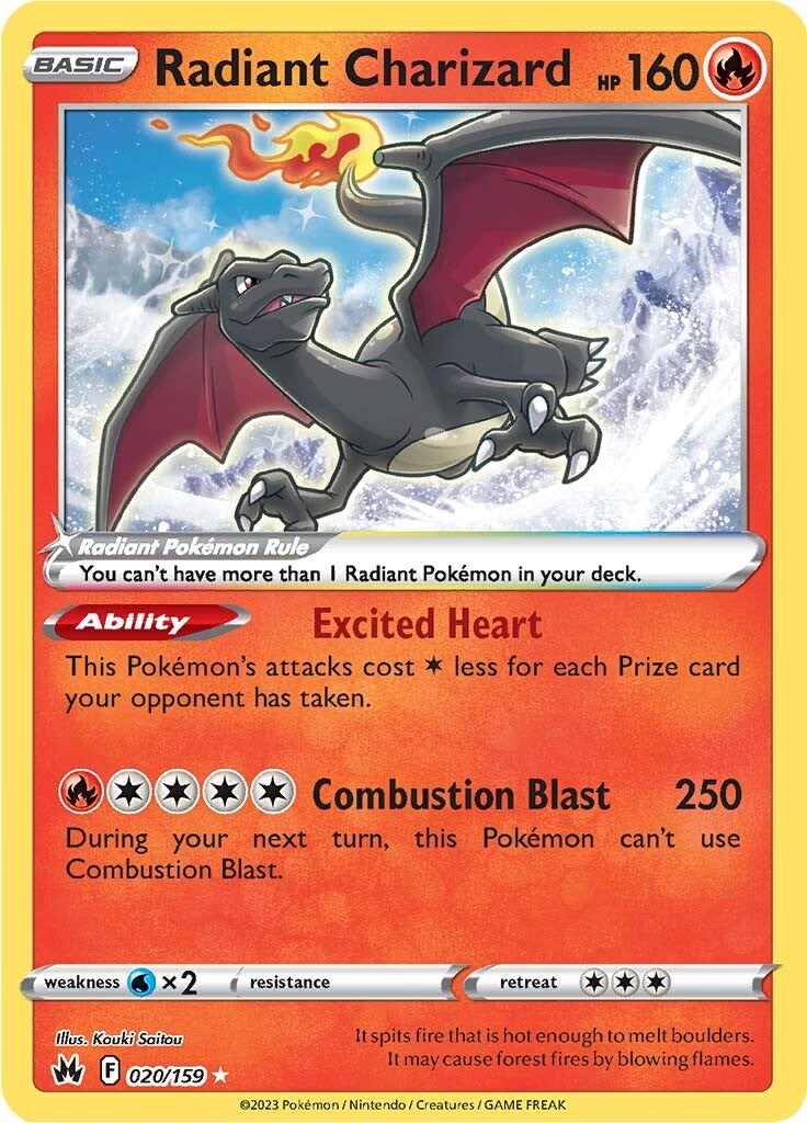 Radiant Charizard (020/159) [Sword & Shield: Crown Zenith] | Jomio and Rueliete's Cards and Comics