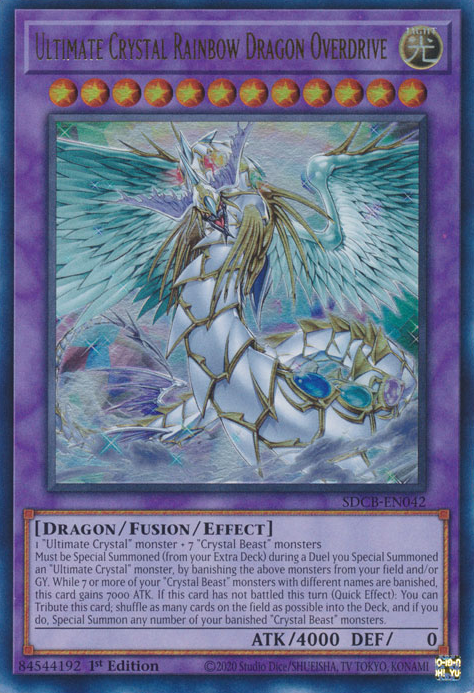 Ultimate Crystal Rainbow Dragon Overdrive [SDCB-EN042] Ultra Rare | Jomio and Rueliete's Cards and Comics