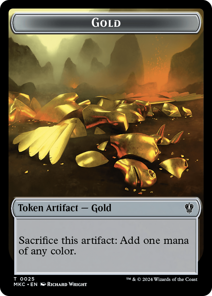 Gold // Treasure Double-Sided Token [Murders at Karlov Manor Commander Tokens] | Jomio and Rueliete's Cards and Comics