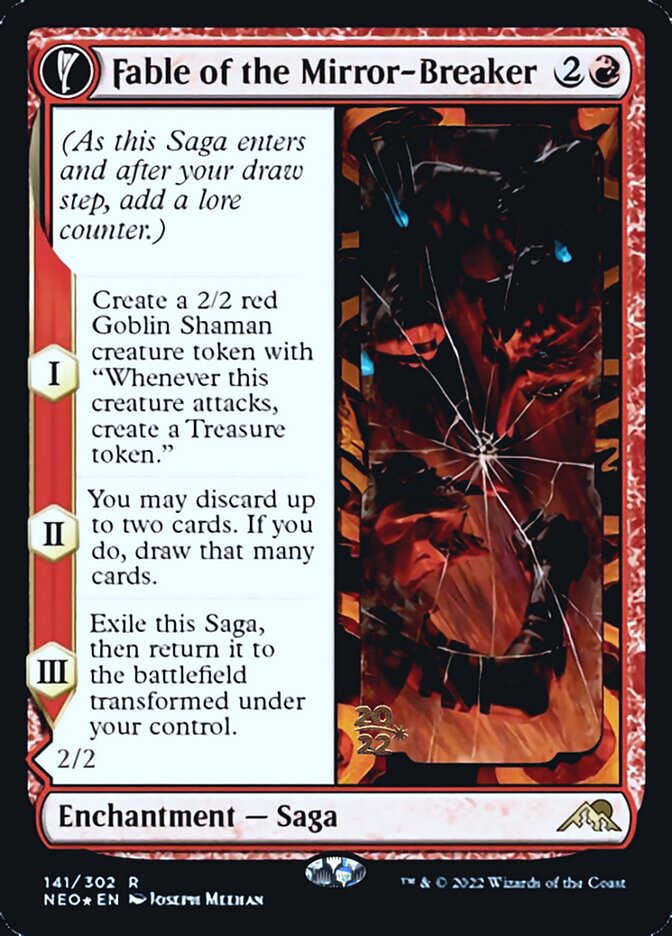 Fable of the Mirror-Breaker // Reflection of Kiki-Jiki [Kamigawa: Neon Dynasty Prerelease Promos] | Jomio and Rueliete's Cards and Comics