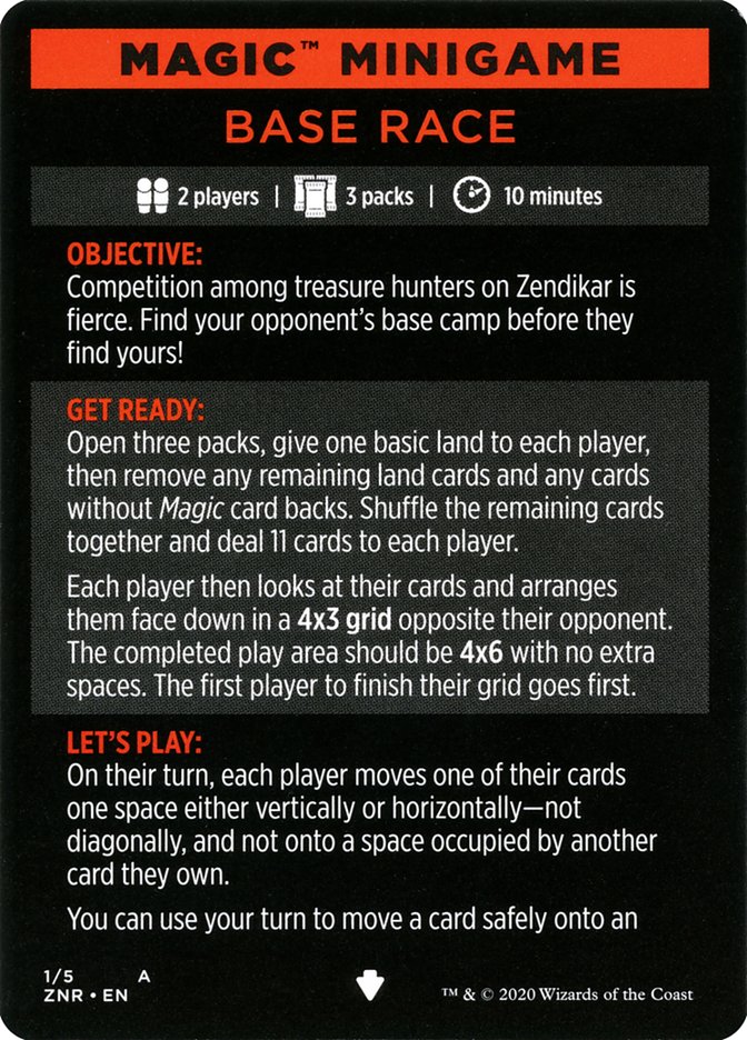 Base Race (Magic Minigame) [Zendikar Rising Minigame] | Jomio and Rueliete's Cards and Comics