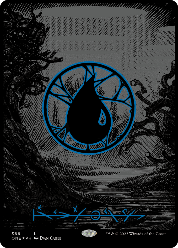 Island (366) (Oil Slick Raised Foil) [Phyrexia: All Will Be One] | Jomio and Rueliete's Cards and Comics