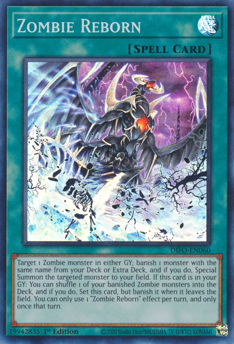 Zombie Reborn [DIFO-EN060] Super Rare | Jomio and Rueliete's Cards and Comics