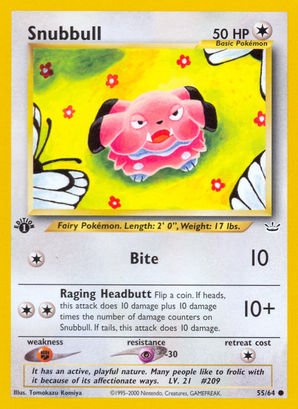Snubbull (55/64) [Neo Revelation 1st Edition] | Jomio and Rueliete's Cards and Comics