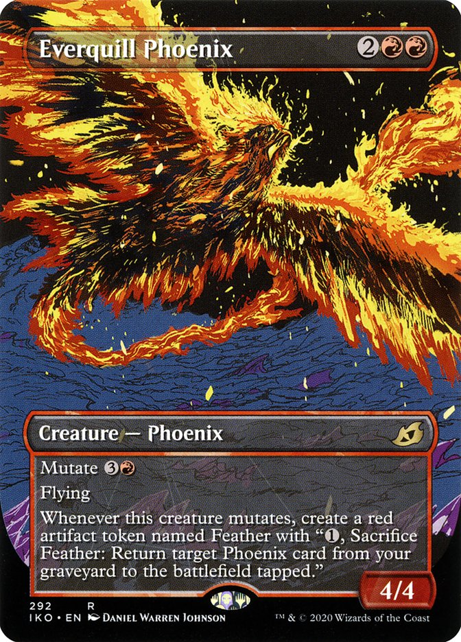 Everquill Phoenix (Showcase) [Ikoria: Lair of Behemoths] | Jomio and Rueliete's Cards and Comics