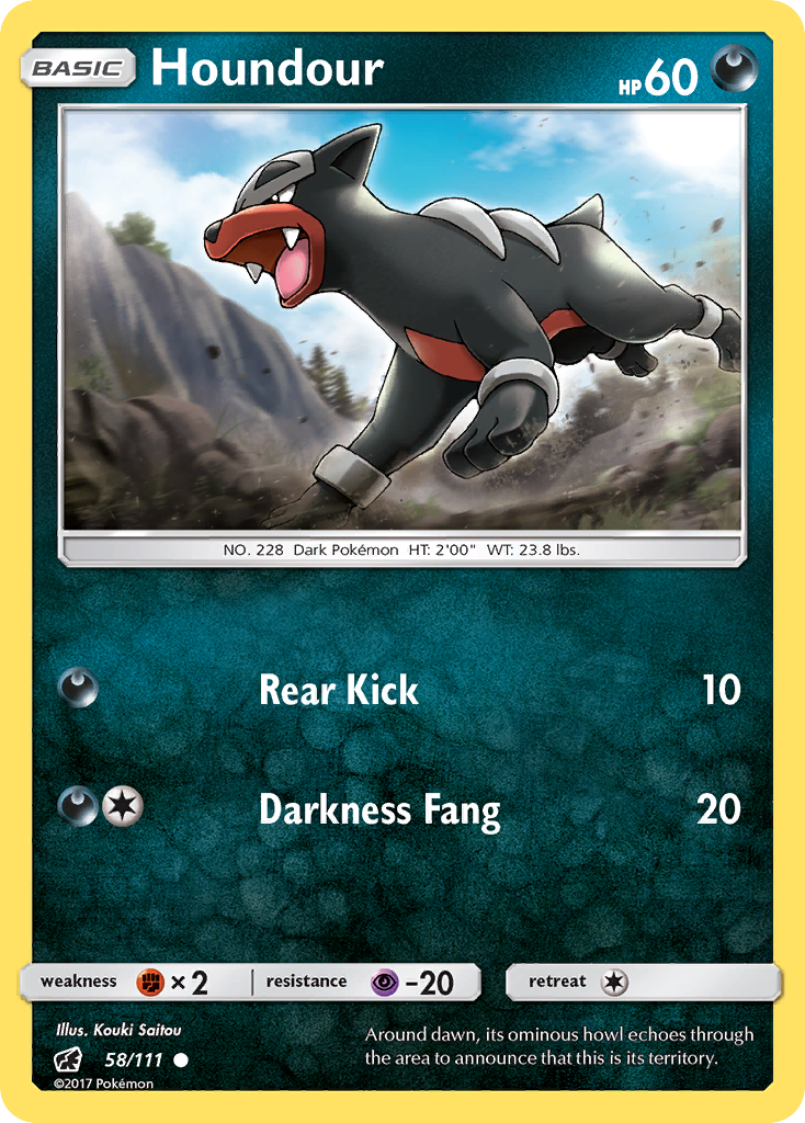 Houndour (58/111) [Sun & Moon: Crimson Invasion] | Jomio and Rueliete's Cards and Comics