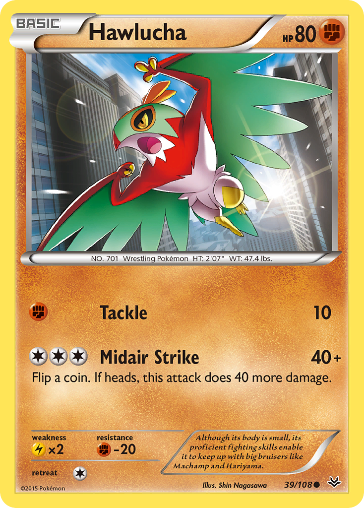 Hawlucha (39/108) [XY: Roaring Skies] | Jomio and Rueliete's Cards and Comics