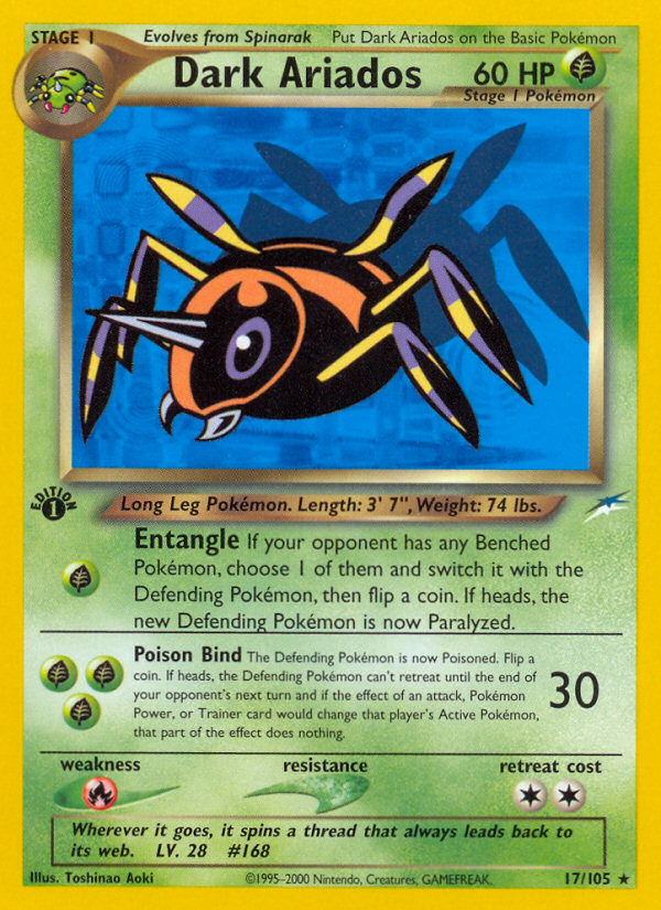 Dark Ariados (17/105) [Neo Destiny 1st Edition] | Jomio and Rueliete's Cards and Comics
