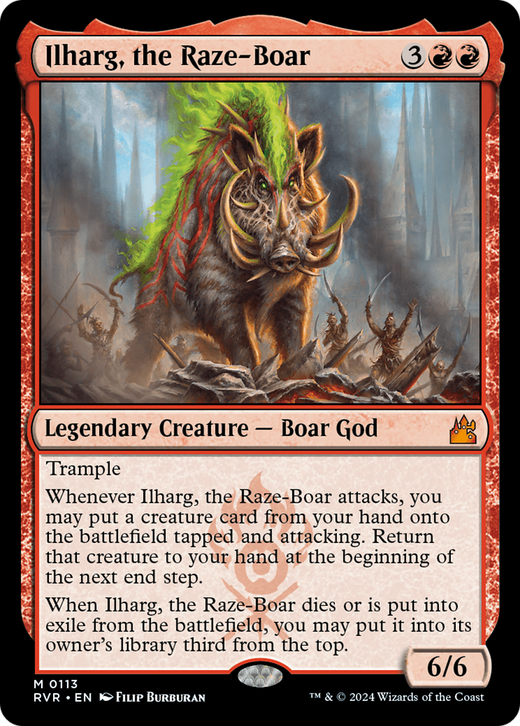Ilharg, the Raze-Boar [Ravnica Remastered] | Jomio and Rueliete's Cards and Comics